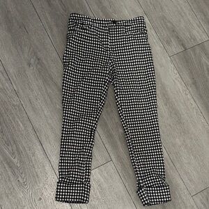 Anthropologie Black & White Gingham Crop Pants the essential crop flare size 0